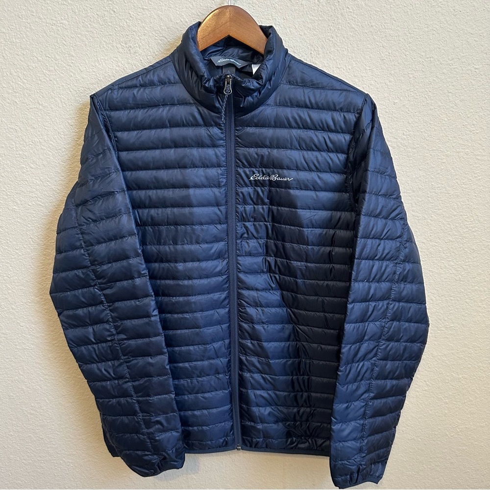Eddie Bauer Men’s Navy Blue Down Puffer Jacket